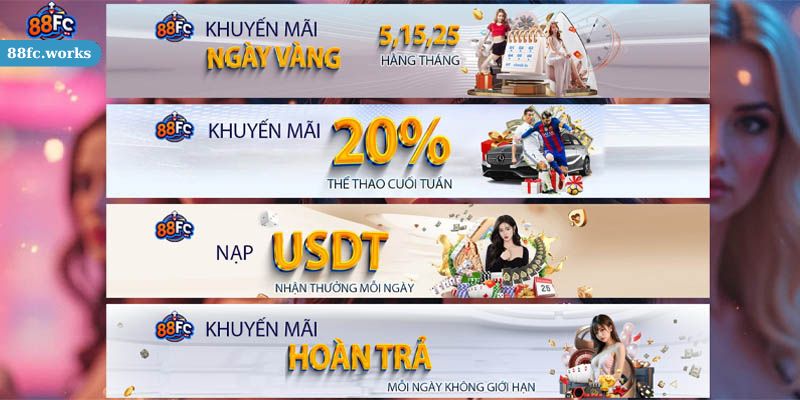 Khuyến mãi & ưu đãi độc quyền tại 88FC