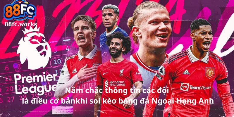 Nắm chắc thông tin các đội là điều cơ bản khi soi kèo bóng đá Ngoại Hạng Anh